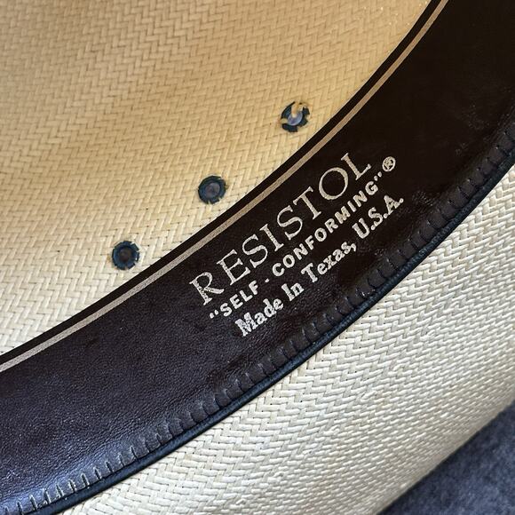 Resistol Self Conforming 5 Star Panama Western Cowboy Straw Hat - Picture 6 of 13